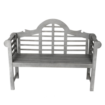 Lutyens Arched 600-Lbs Support Acacia Wood Outdoor Garden Patio Bench - JONATHAN Y
